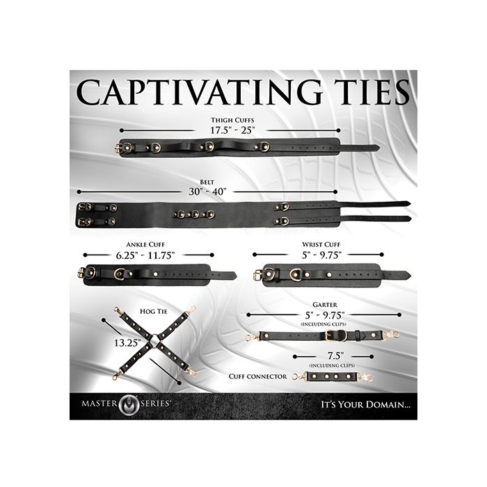 Tied Temptress Thigh Harness with Hog Tie Connector - BDSM Restraints Master Series