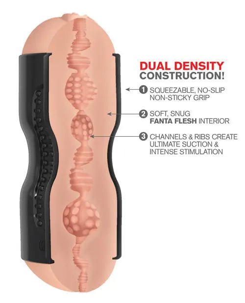 Tight Grip Dual Density Squeezable Pussy & Ass Stroker Pipedream