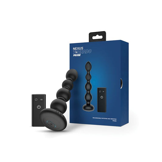 Tornado Probe Rotating & Vibrating Beaded Butt Plug Nexus