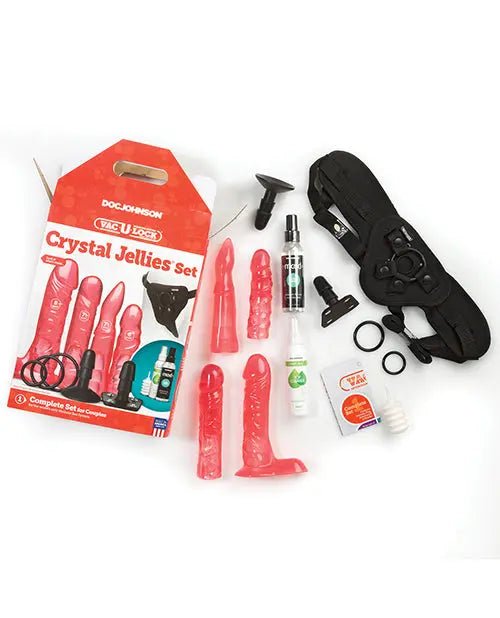 Vac-U-Lock Crystal Jellies Strap On Set Vac-U-Lock