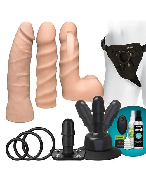 Vac-U-Lock Dual Density Starter strapon Set with Wireless Remote Vac-U-Lock