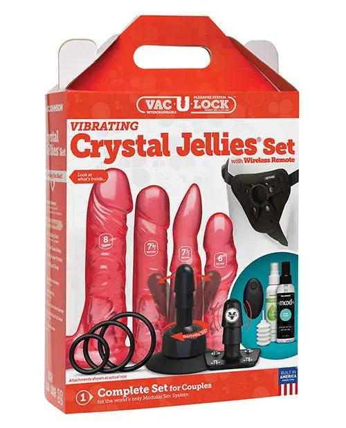 Vac-U-Lock Vibrating strap on Set with Wireless Remote Vac-U-Lock