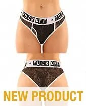 Vibes Buddy Fuck Off Lace Boy Brief & Lace Thong Vibes