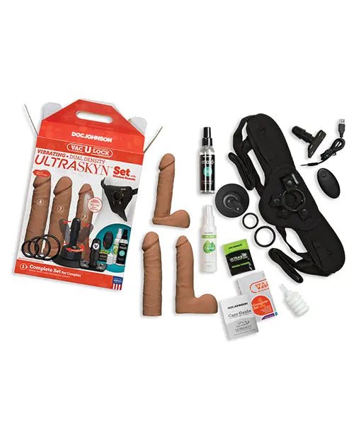 Vibrating Strap On Set with Dual Density ULTRASKYN Dildo Vac-U-Lock