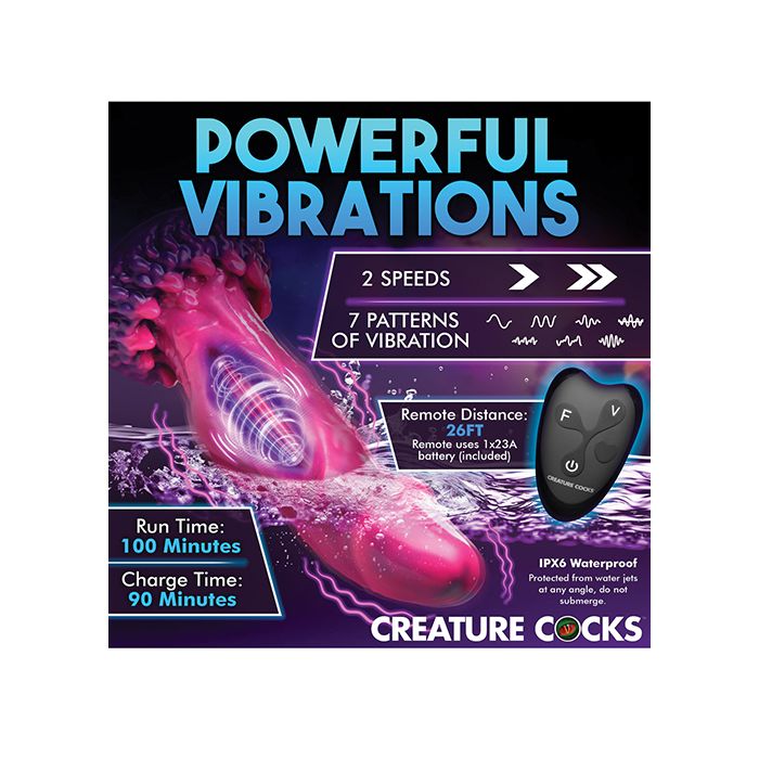 Xenox Vibrating Silicone Dildo with Remote - Creature Dildo Creature Cocks