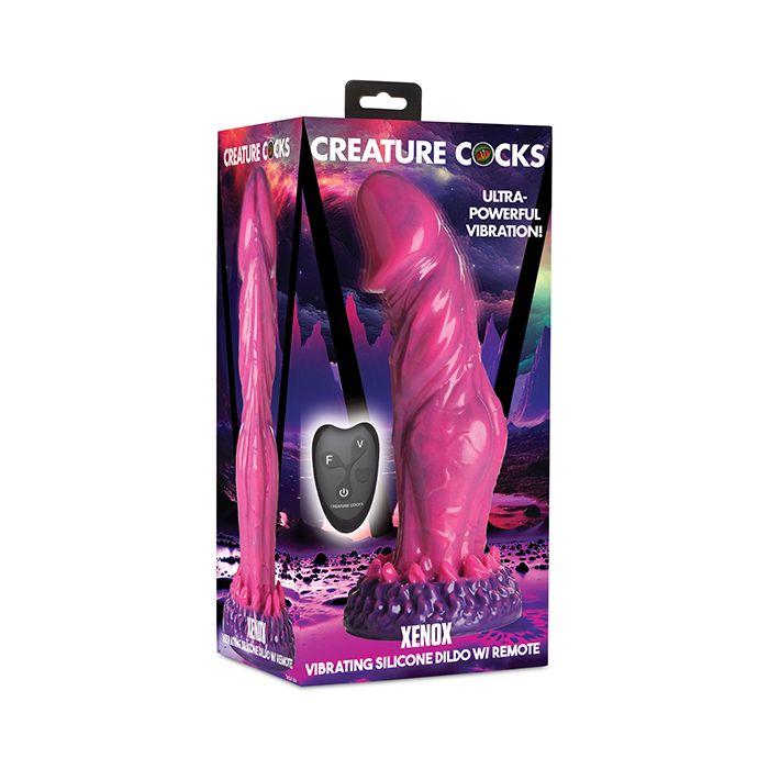 Xenox Vibrating Silicone Dildo with Remote - Creature Dildo Creature Cocks