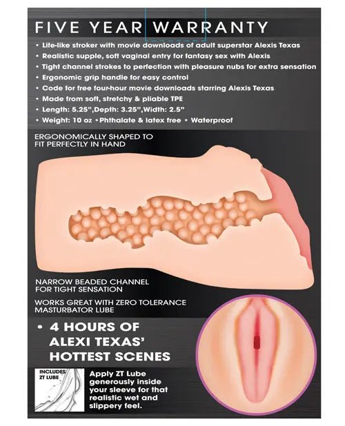 Zero Tolerance Alexis Texas Movie Download with Realistic Vagina Pocket Stroker Zero Tolerance