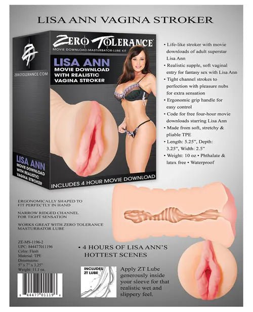 Zero Tolerance Lisa Ann Movie Download with Realistic Vagina Male Masturbator Zero Tolerance