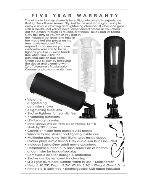 Zero Tolerance Sasha Grey's Girlfriend Experience - Mechanical Stroker Zero Tolerance