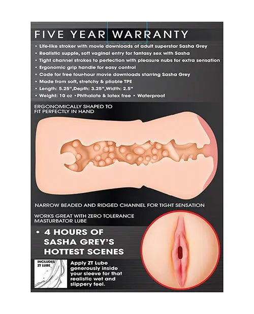 Zero Tolerance Small Pussy Stroker With Video - Sasha Grey Zero Tolerance