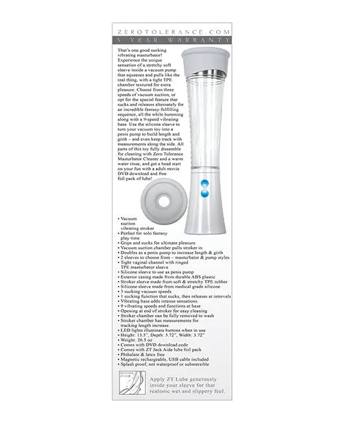 Zero Tolerance Sucking Good Rechargeable Vibrating- Penis Pump Zero Tolerance