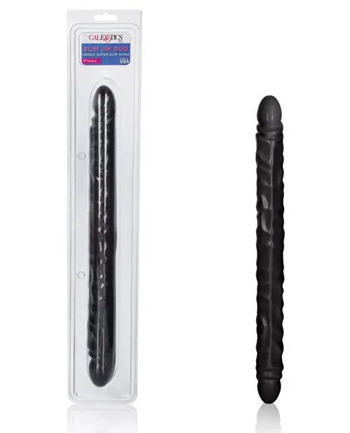 17" Slim Jim Duo Veined Super Slim Double Headed Dildo Cal Exotic
