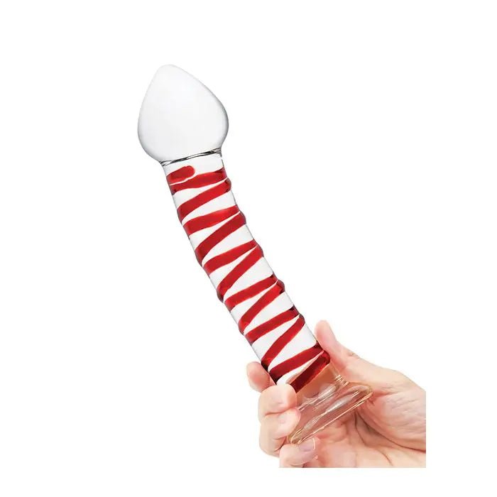 8" Mr. Swirly Glass Dildo Glas