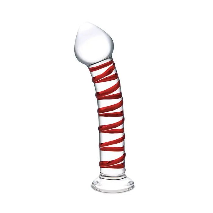 8" Mr. Swirly Glass Dildo Glas