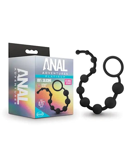 Blush Anal Adventures Platinum Silicone 10 Anal Beads Blush