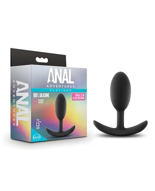 Blush Anal Adventures Platinum Silicone Vibra Plug Blush