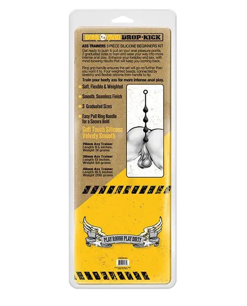 Boneyard Drop-Kick Ass Trainers - 3 Pack Anal Beads Bone Yard