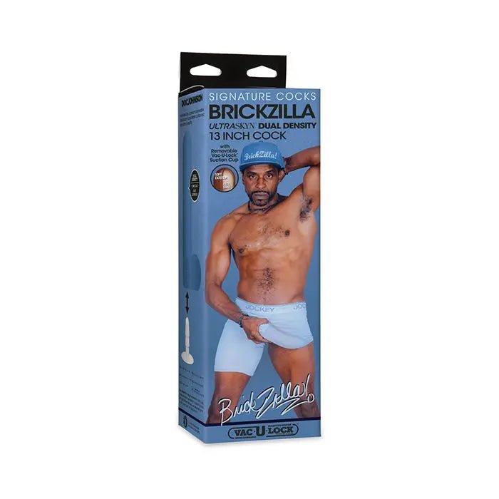 Brickzilla Dildo with Vac-U-Lock Suction Cup - 13" Realistic Dildo Doc Johnson's