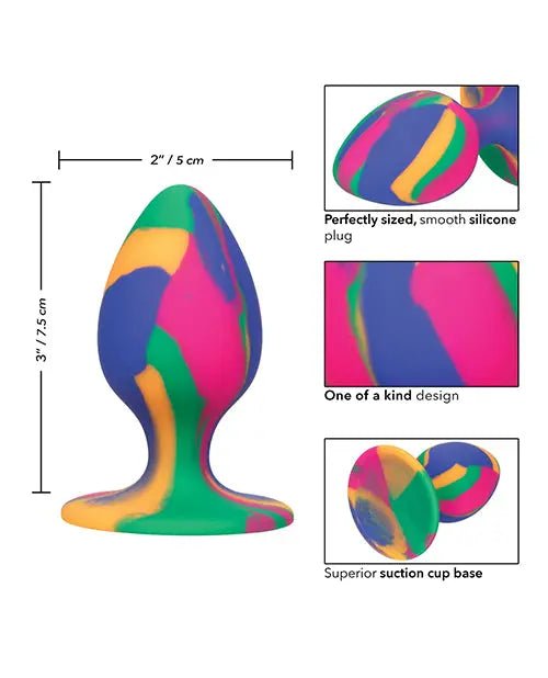 Cheeky Tie Dye Butt Plug - Anal Plug Cal Exotic