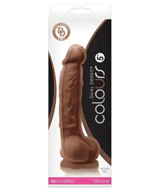 Colours Dual Density 5" Dong with Balls & Suction Cup Colour
