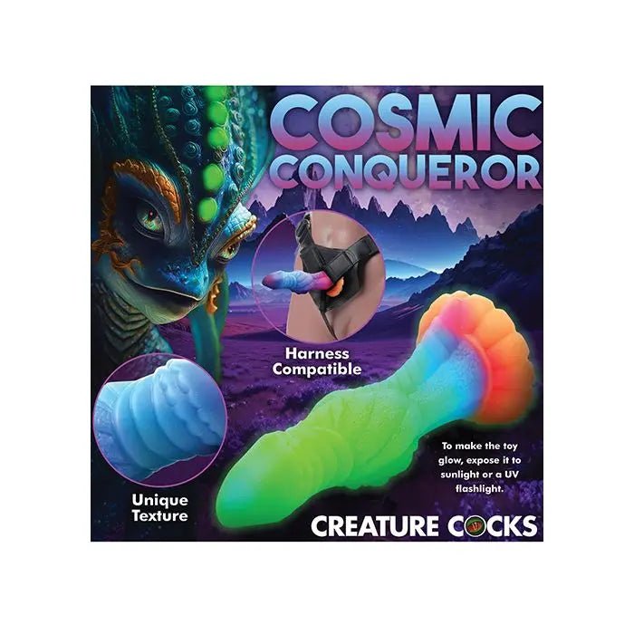 Creature Cocks Alien Cock Silicone Dildo - Glow in the Dark Creature Cocks