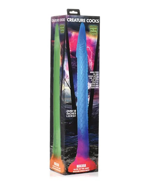 Creature Cocks Makara Silicone Snake Dildo - Glow in the Dark Creature Cocks