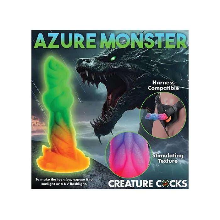 Creature Dildo Glow-in-the-Dark Aqua-Cock Silicone Dildo Creature Cocks