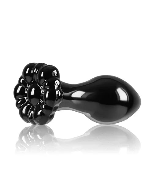 Crystal Flower Glass Butt Plug Crystal