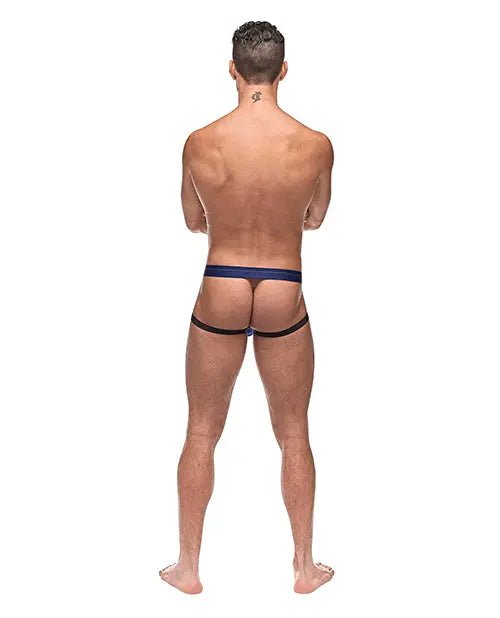Diamond Mesh Jock Ring Blue Male Power