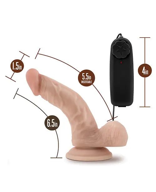 Dr. Ken 6.5" Vibrating Dildo with Suction Cup Blush