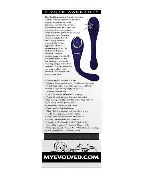 Evolved Bendable Sucker- Clitoral Stimulator Evolved