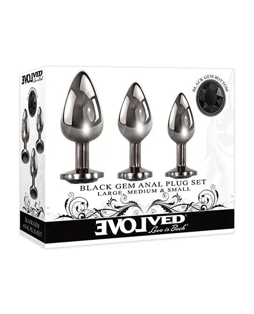 Evolved Black Gem Anal Plug & Plug sets Evolved