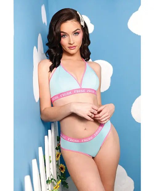 Fresh Halter Bralette & Booty Shorts - Pantie Set Vibes