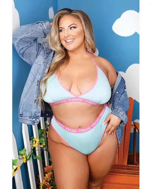 Fresh Halter Bralette & Booty Shorts - Pantie Set Vibes