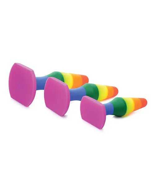 Frisky Rainbow Silicone Anal Trainer Set - Anal Plugs Frisky