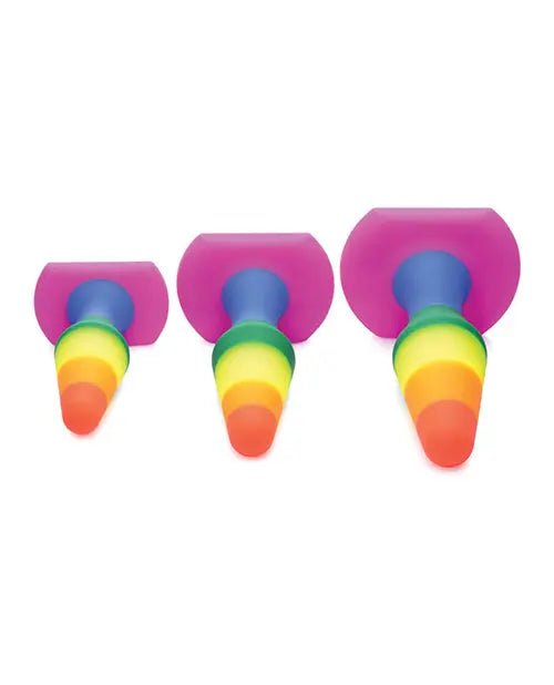 Frisky Rainbow Silicone Anal Trainer Set - Anal Plugs Frisky