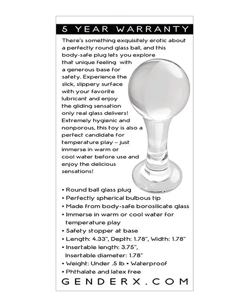 Gender X The Baller Glass Butt Plugs X-Gen