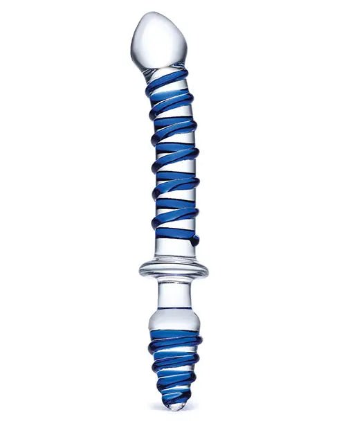 Glas 10" Mr. Swirly Double Ended Glass Dildo / Anal Plug Glas