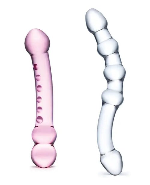 Glas 2 Pc Double Pleasure Glass Dildo Set Glas