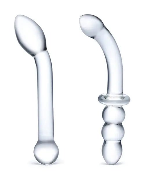 Glas 2 pc G-Spot Pleasure Glass Dildo Set Glas