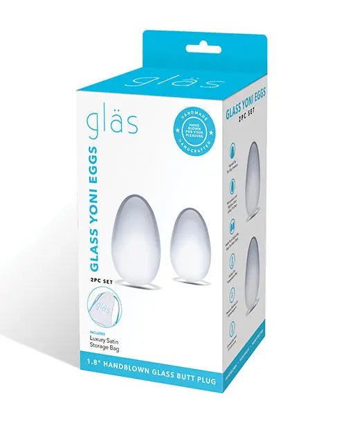 Glas 2 pc Glass Yoni Eggs Set Glas