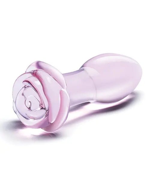 Glas 5" Rosebud Glass Butt Plug Glas