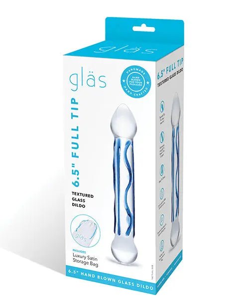 Glas 6.5" Tip Textured Glass Dildo Glas