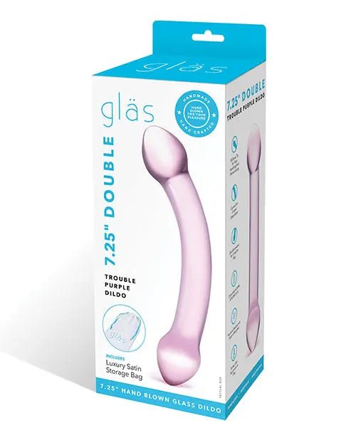 Glas Double Trouble Purple Glass Dildo Glas