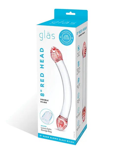 Glas Red Head Double Glass Dildo Glas
