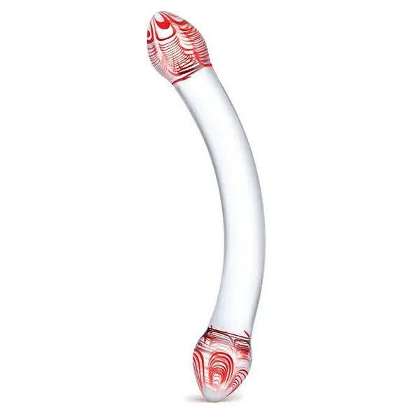 Glas Red Head Double Glass Dildo Glas