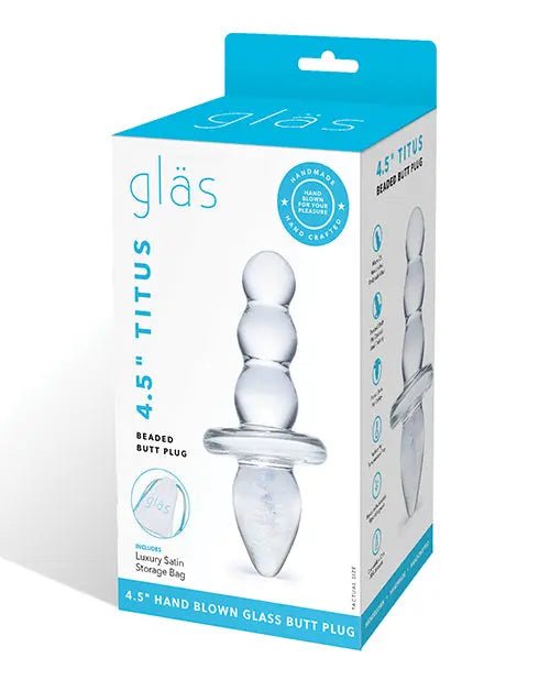 Glas Titus Beaded Glass Butt Plug Glas