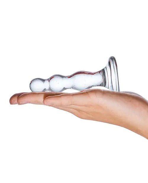 Glas Triple Play Beaded Butt Plug Glas