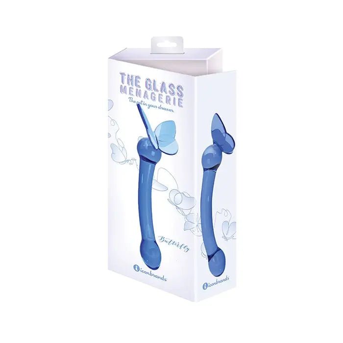 Glass Menagerie Butterfly Glass G Spot Dildo - Glass Dildo Glass Menagerie