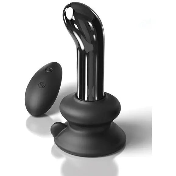 Hand Blown Glass Vibrating Butt Plug with Remote Icicle